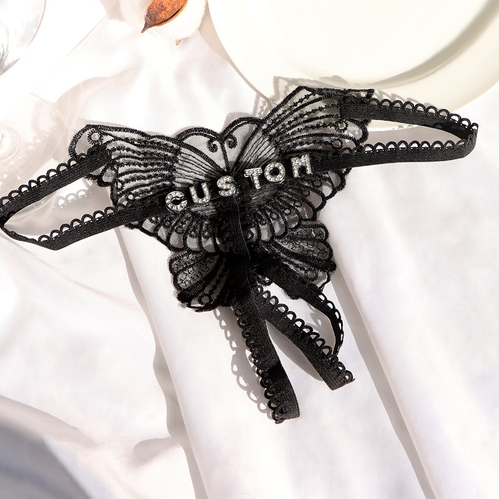 Open Bottom - Personalized Butterfly Thong