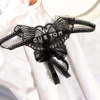 Open Bottom - Personalized Butterfly Thong