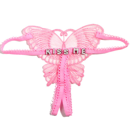 Open Bottom - Personalized Butterfly Thong