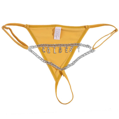 Personalized Chain Thong - Thin letters